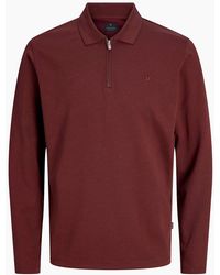 Jack & Jones - Jprblaethan Polo Long Sleeve Bitter Chocolate - Lyst