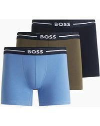 BOSS - Boss 3 Pack Cotton Stretch Boxer Brief - Lyst