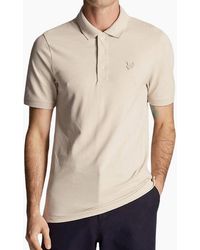 Lyle & Scott - Lyle & Scott Tonal Eagle Cream Polo Shirt - Lyst