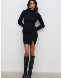 Pretty Lavish - Lakelyn Wrap Mini Knit Skirt - Lyst