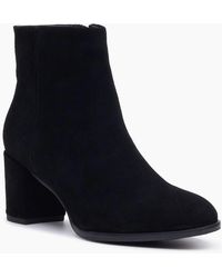 Hush Puppies - Claridy Suede Leather Heeled Ankle Boots - Lyst