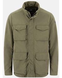 Fynch-Hatton - Stand Collar Field Jacket Dark Khaki - Lyst