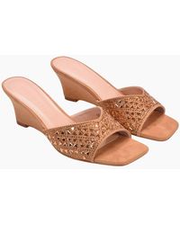 XY London - Ladies Georgia Diamante Heeled Mule Sandals - Lyst