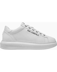 KARL LAGERFELD - Kapri Metal Logo Leather Triple Sneaker - Lyst