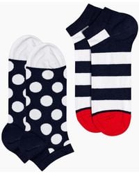 Happy Socks - 2-Pack Big Dot Stripe Low Socks - Lyst