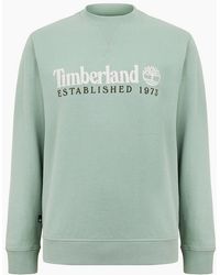 Timberland - Embroidered Logo Crew Neck Long Sleeve Sweatshirt - Lyst