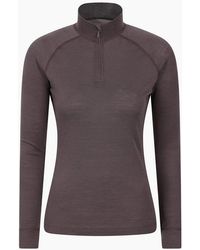 Mountain Warehouse - Ladies Merino Wool Zip Neck Thermal Top - Lyst