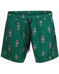 Philipp Plein - Teddy Logo Medium Boardshort Swim Shorts - Lyst