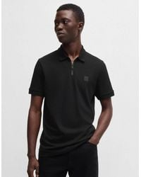 BOSS - Boss Passerzip Zip Placket Polo Shirt - Lyst