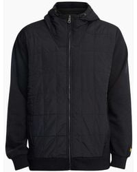 Lyle & Scott - Lyle & Scott Hybrid Quilted Zip-Up Hoodie - Lyst