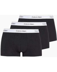 Calvin Klein - 3-Pack Icon Cotton Stretch Low-Rise Boxer Trunks - Lyst