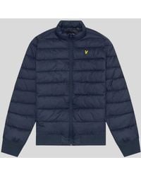 Lyle & Scott - Dark Funnel Neck Wadded Jacket - Lyst