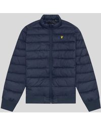 Lyle & Scott - Dark Funnel Neck Wadded Jacket - Lyst