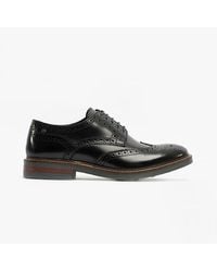 Base London - Woburn Polished Leather Brogue Shoes - Lyst