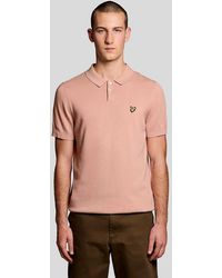 Lyle & Scott - Cotton Knitted Polo Shirt - Lyst
