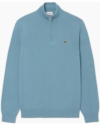 Lacoste - Ah1980 Quarter Zip Cotton Knit - Lyst