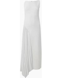 Ted Baker - Azzina Sleeveless Knit Ivory Dress With Pleat Panel - Lyst