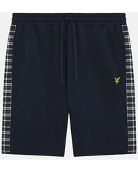 Lyle & Scott - Lyle & Scott Check Panelled Sweatshort - Lyst