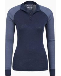 Mountain Warehouse - Ladies Merino Wool Zip Neck Thermal Top - Lyst