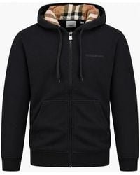 Burberry - Hove Check Hoodie - Lyst