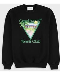 CASABLANCA - Tennis Club Icon Printed Sweatshirt - Lyst