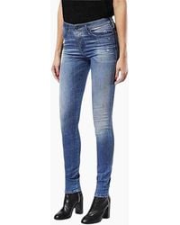 DIESEL - Skinzee 0679W Denim Jeans Super Skinny Fit Faded Zip Fly - Lyst