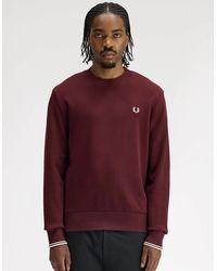 Fred Perry - Crew Neck Sweatshirt - Lyst