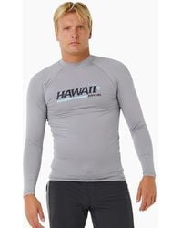 Rip Curl - Rip Curl Hawaii Gritty Upf Long Sleeve Rash Vest - Lyst