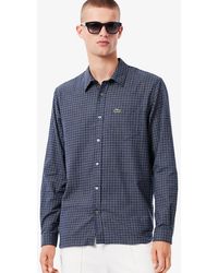 Lacoste - Regular Fit Plaid Flannel Shirt - Lyst
