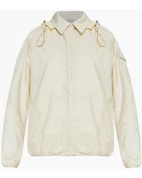 Moncler - Hooded Overshirt Cream - Lyst