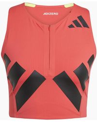 adidas - Adizero Halter Neck Sleeveless Muscle Tank - Lyst