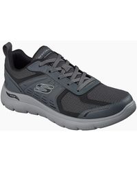 Skechers - Arch Fit Summits Leege Charcoal Leather/Mesh/Blk Trim Trainers - Lyst