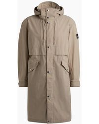 BOSS - Cataldo Hooded Solid Patterned Coat - Lyst