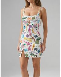 Oceanus - Arizona Beaded Mini Dress - Lyst
