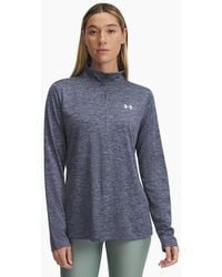 Under Armour - Tech Zip Neck Long Sleeve High Collar Top - Lyst