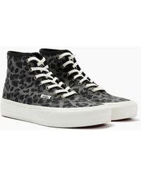 Vans - Authentic Hi 2.0 Canvas Leopard/Pew Trainers - Lyst