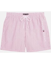 Tommy Hilfiger - Original Stripe Mid Length Swim Shorts, Ithaca/Medium - Lyst