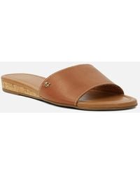 Dune - Dune Lino Leather Tan Sandals - Lyst