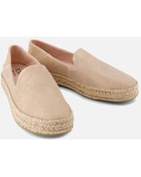 TOMS - Carolina Leather Pale Rose Espadrilles - Lyst