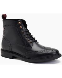 Base London - Dealer Brogue Boots - Lyst