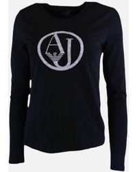 Armani - Jeans 7V5T04 T-Shirt Long Sleeve Crew Neck Stretch Casual Soft Tee - Lyst