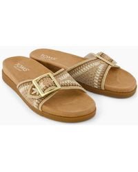 TOMS - Marin Slide Textile Almond Multi Sandals - Lyst