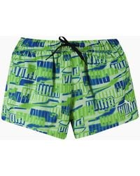 PUMA - Printed Woven Swim Shorts - Lyst