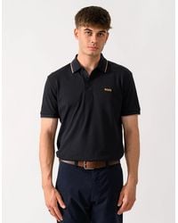 BOSS - Boss Paddy Cotton-Piqué Polo Shirt With Contrast Logo - Lyst