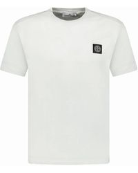 Stone Island - Logo Patch Cotton T-Shirt - Lyst