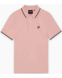 Lyle & Scott - Lyle & Scott Tipped Polo Shirt Grapefruit - Lyst