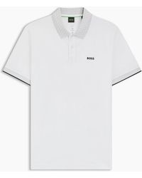 BOSS - Wordmark Collared Neck Short Sleeve Regular Fit Polo Shirt - Lyst