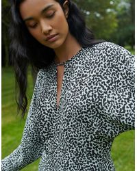 Ro&zo - Dalmatian Print Batwing Sleeve Midaxi Dress - Lyst