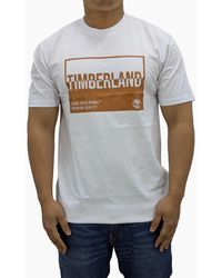Timberland - T Shirts Print Logo Crew Neck Pullover Short Sleeve Cotton New - Lyst