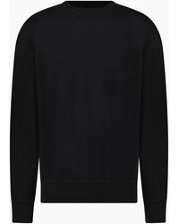 C.P. Company - Brushed And Emerized Diagonal Fleece Crewneck Sweatshirt - Lyst